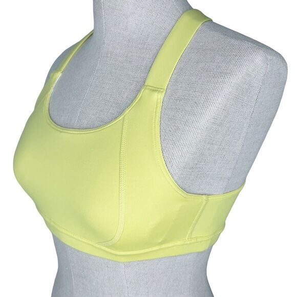 Oiselle Lesko Sports Bra sz 2 * Yellow Crossback Running Gym Workout Sporty - Picture 2 of 7